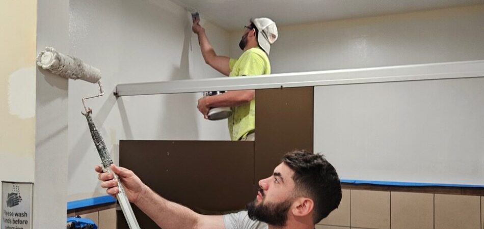 commercial bathroom painting