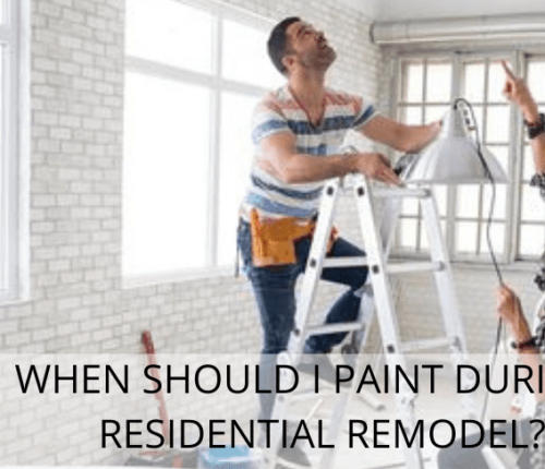 Painting during a house remodelling